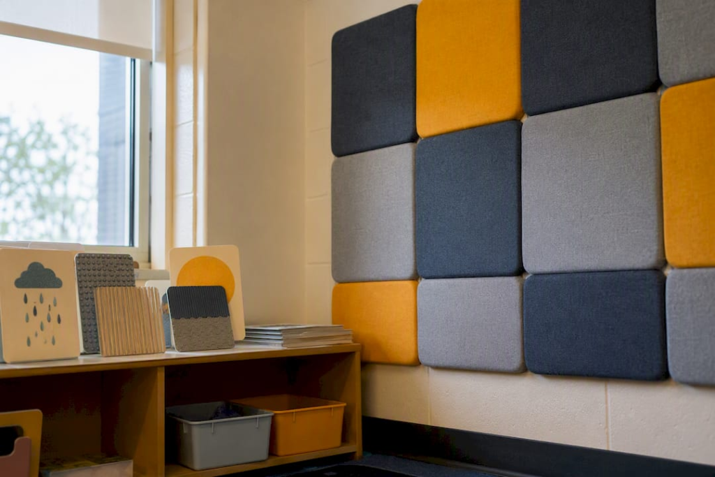 Classroom acoustic panel and learning materials