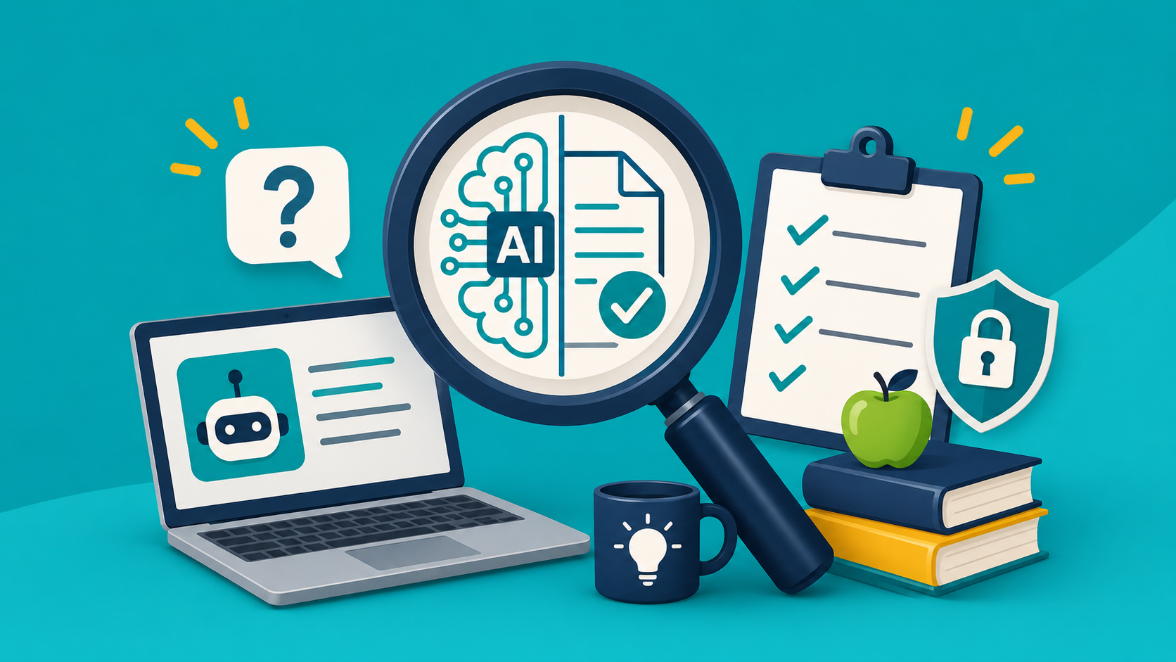Spot the AI course graphic for evaluating AI-generated classroom content